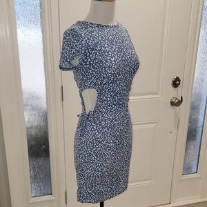 Jessica Simpson Blue Leopard Mini Dress